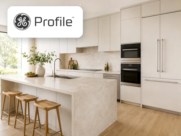 GE Profile appliance repair service with household appliances